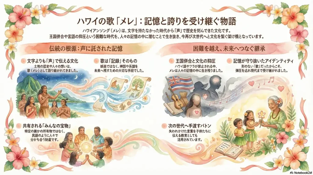 略図：歌が紡いできた「記憶と継承」の歴史